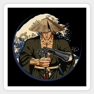 Gutsy Cosplay of a Wandering Vagabond Ninja Sticker